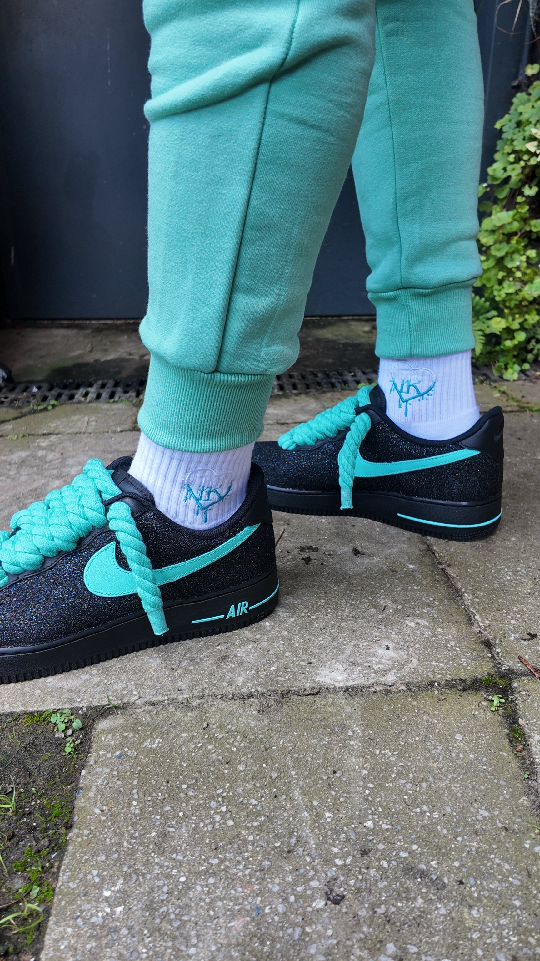 PR HD Tiffany Green Chenille Tracksuit Set