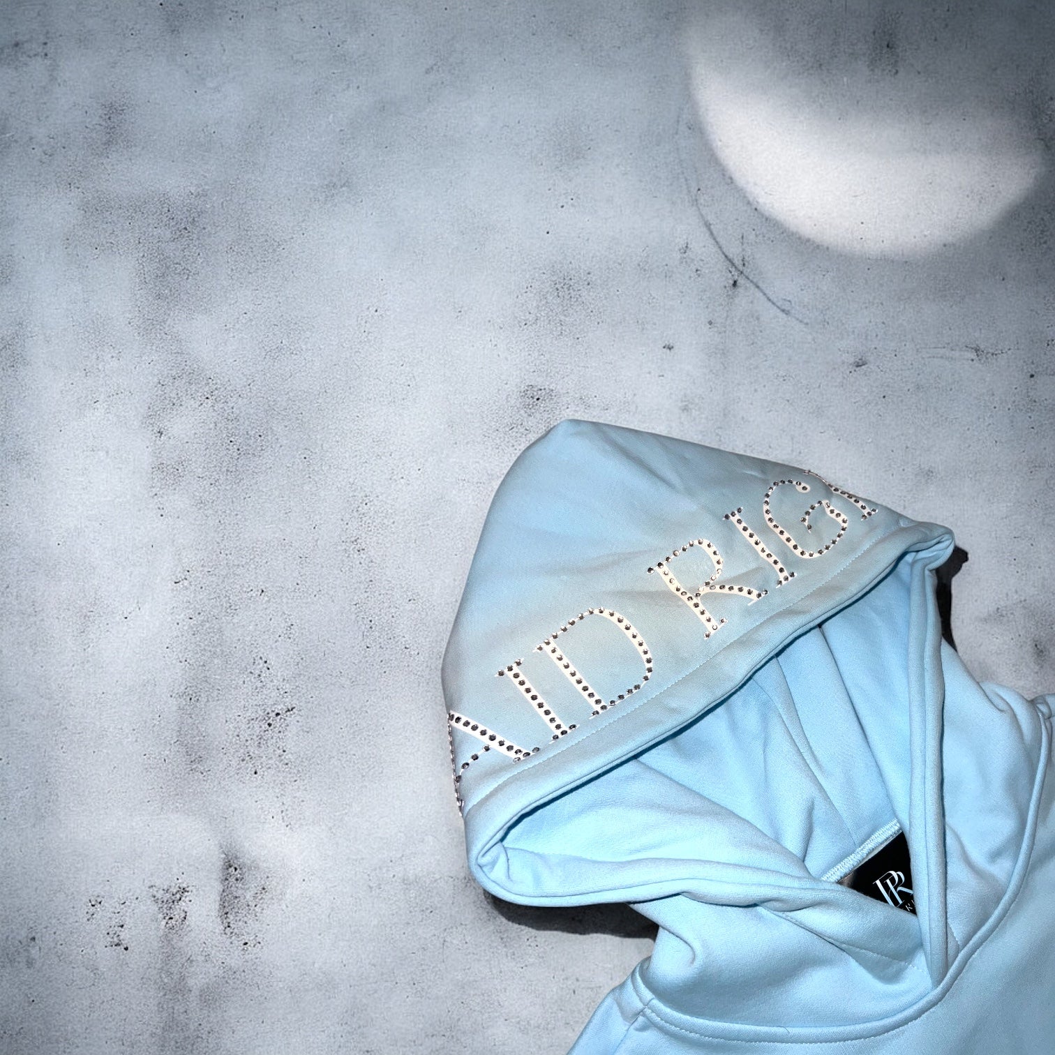 Baby Blue x White Rhinestone Diamonds Tracksuit Set