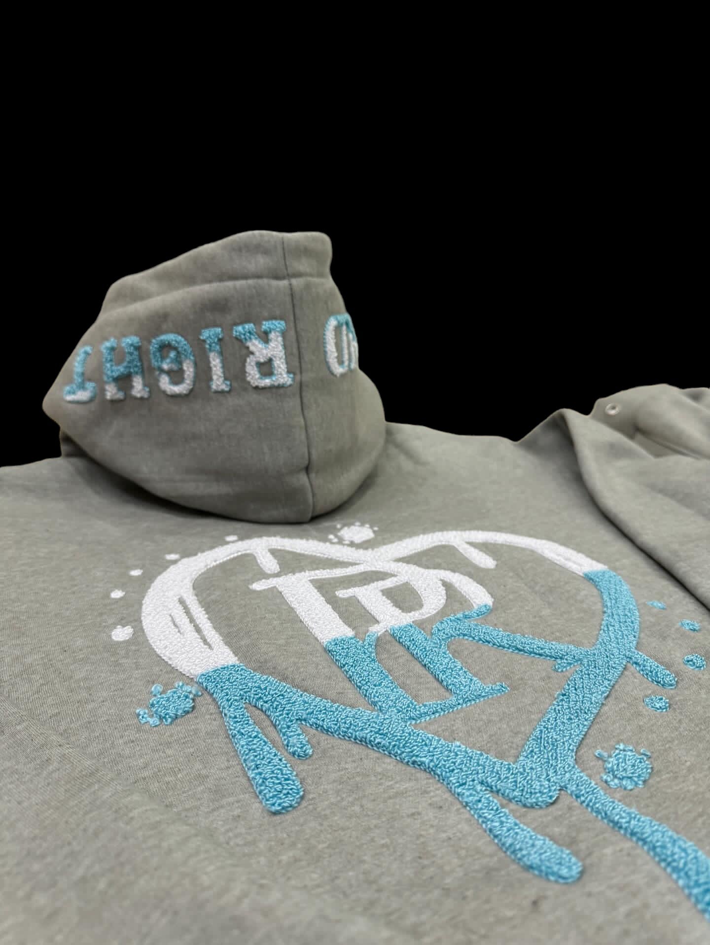 PR HD Grey Chenille 2 Tone Tracksuit Set