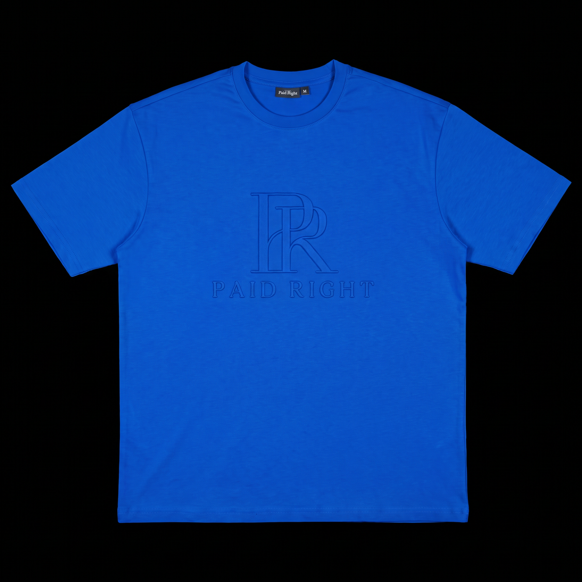PR Paid Right Navy Embossed Tee
