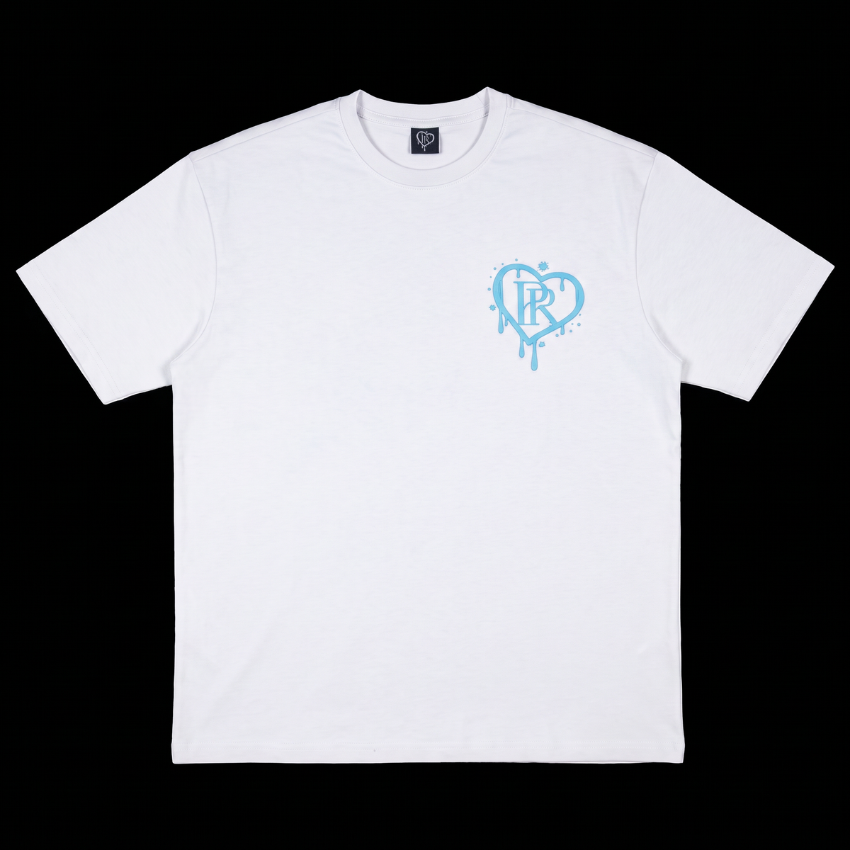 PR HD White Puff Print Tee