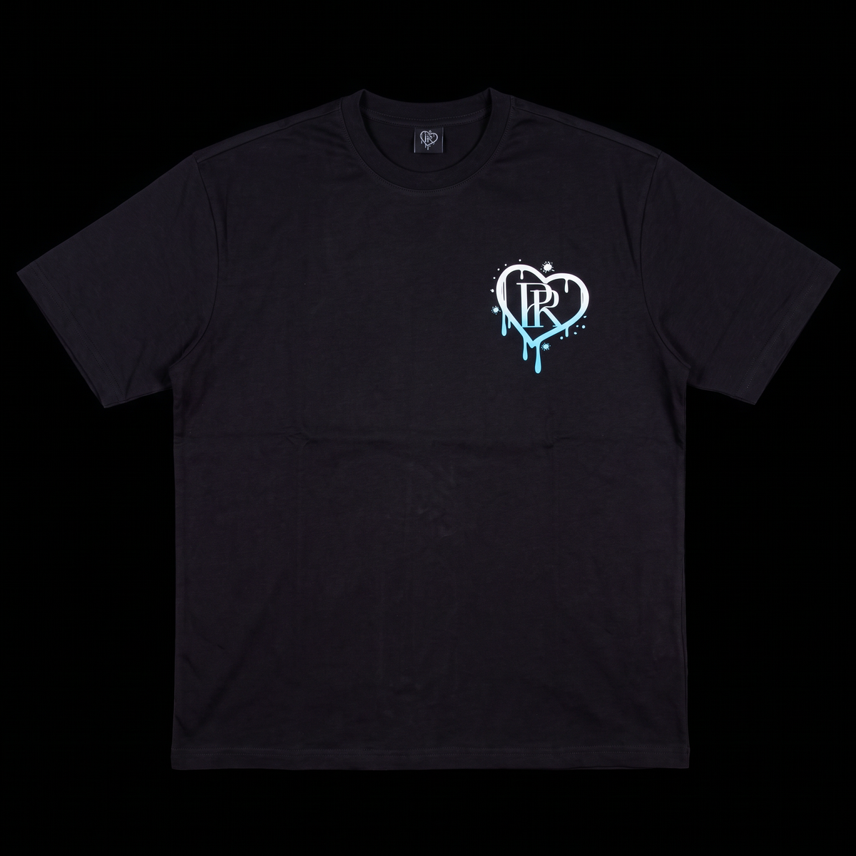PR HD Black Puff Print Tee