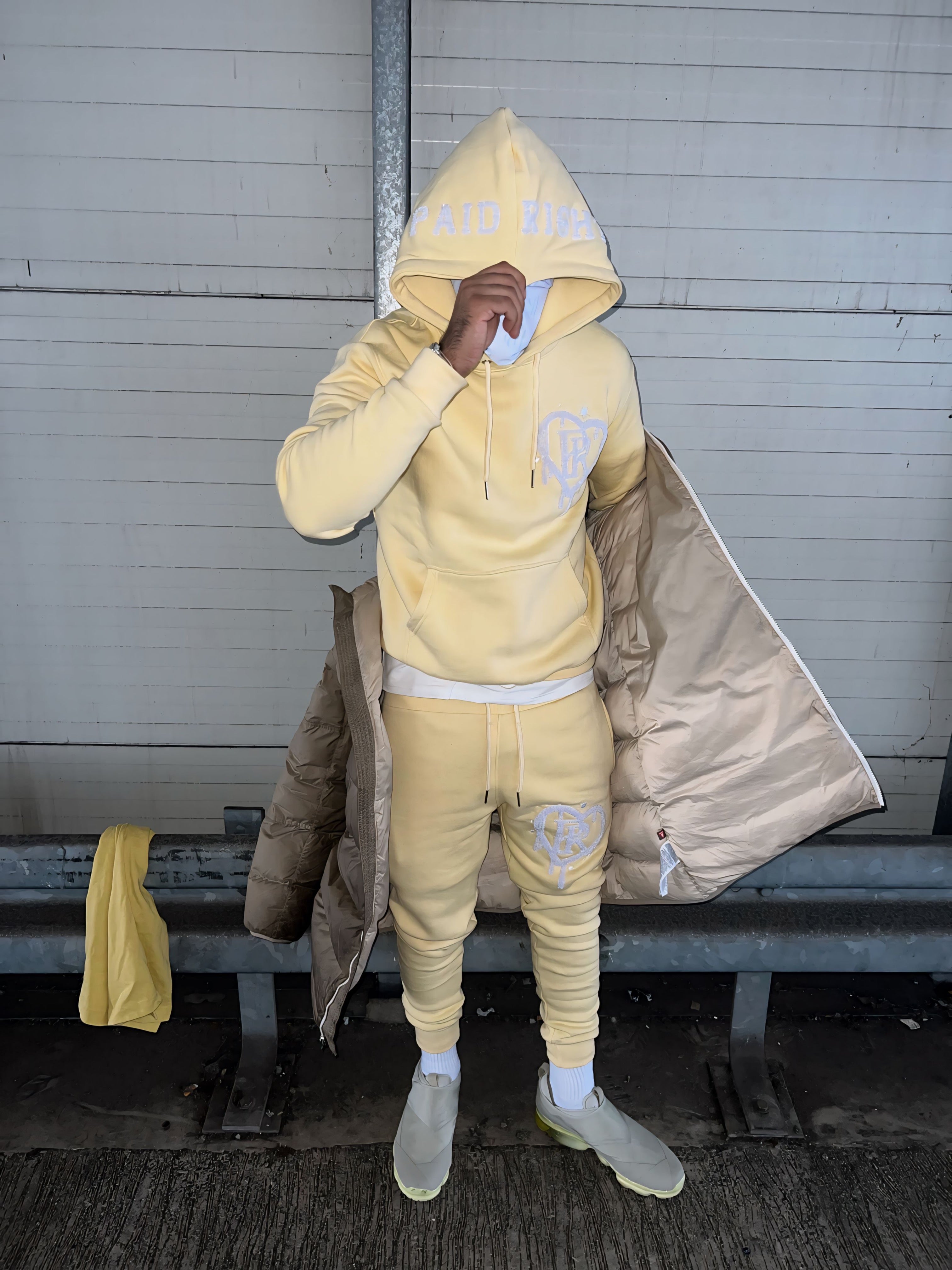 PR HD Stone Yellow Chenille Tracksuit Set