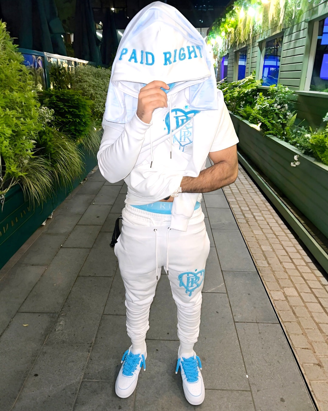 PR HD White Chenille Tracksuit Set