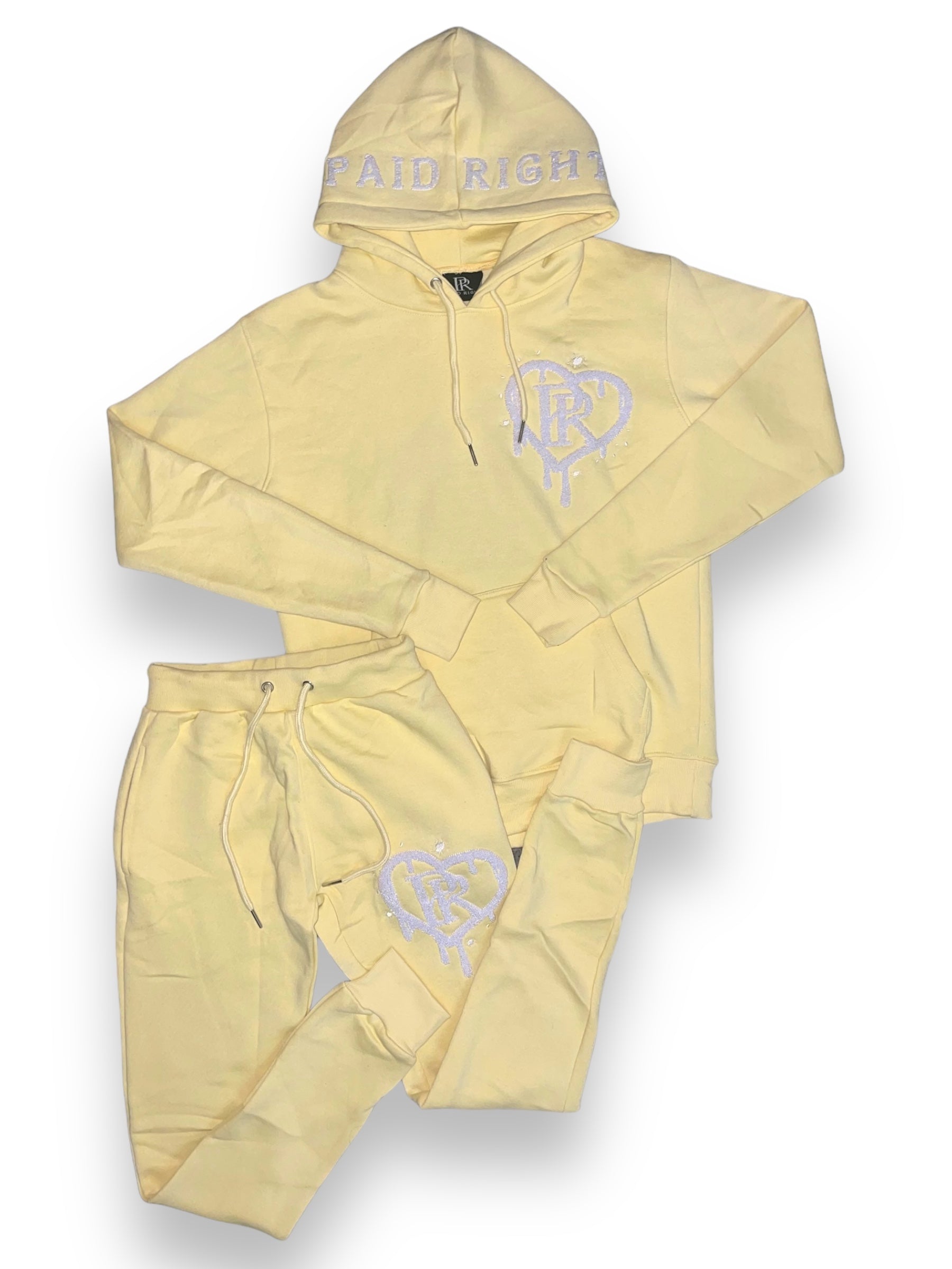 PR HD Stone Yellow Chenille Tracksuit Set