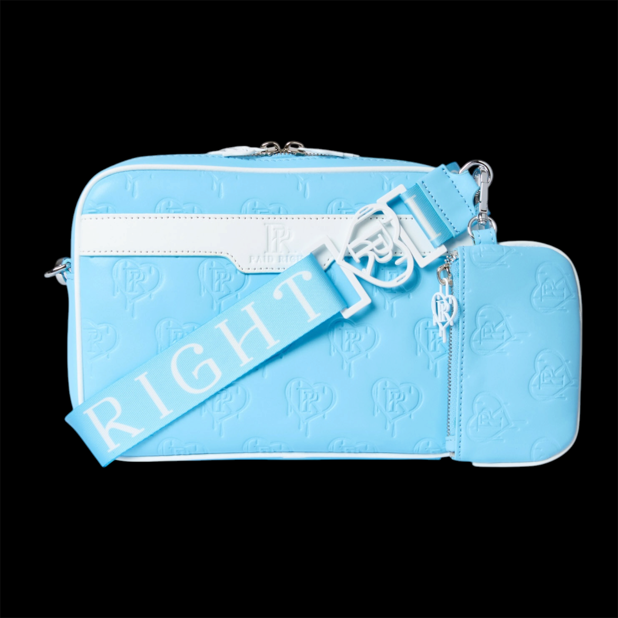 PR Messenger Bag - Baby Blue x White