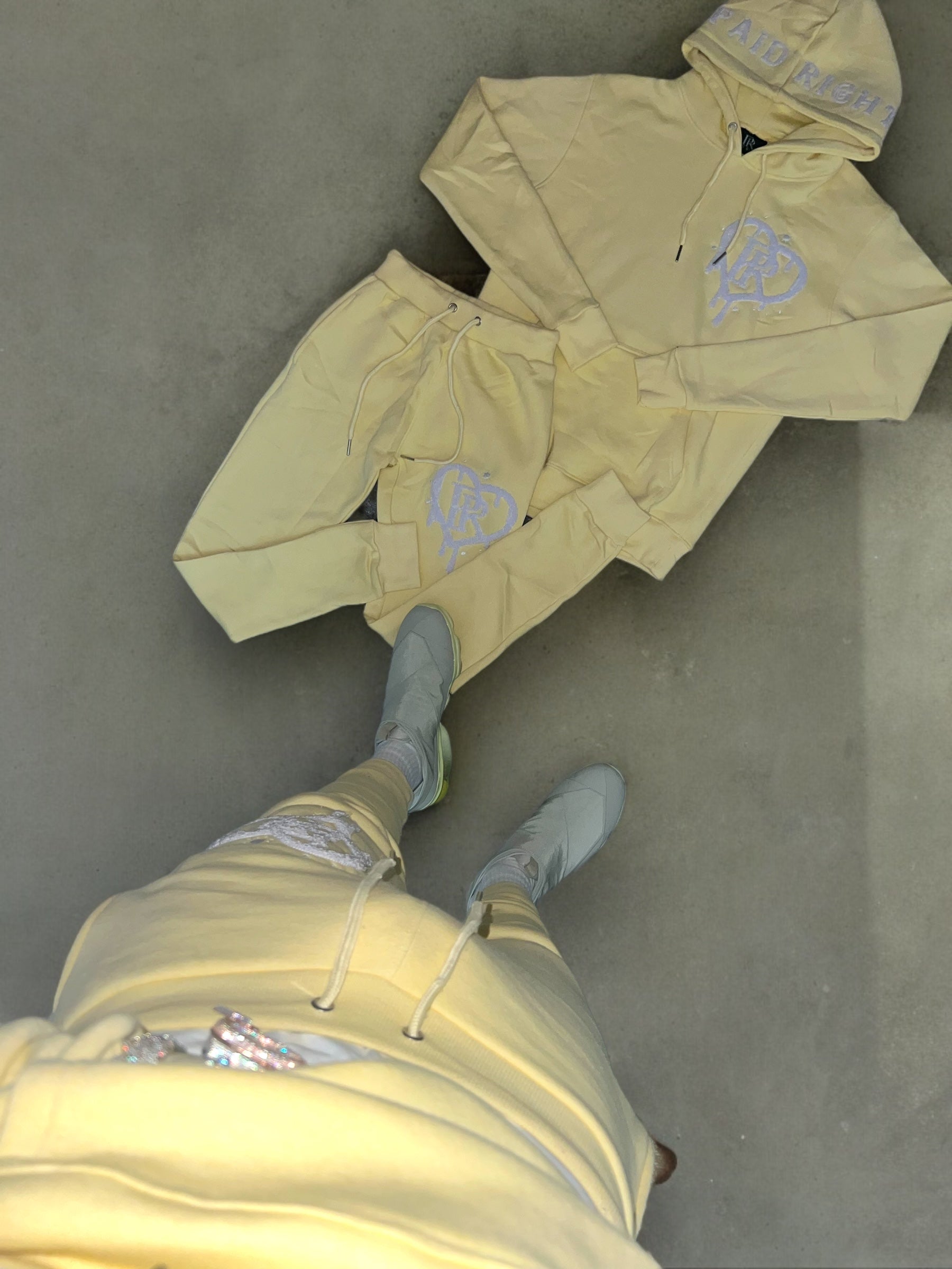 PR HD Stone Yellow Chenille Tracksuit Set