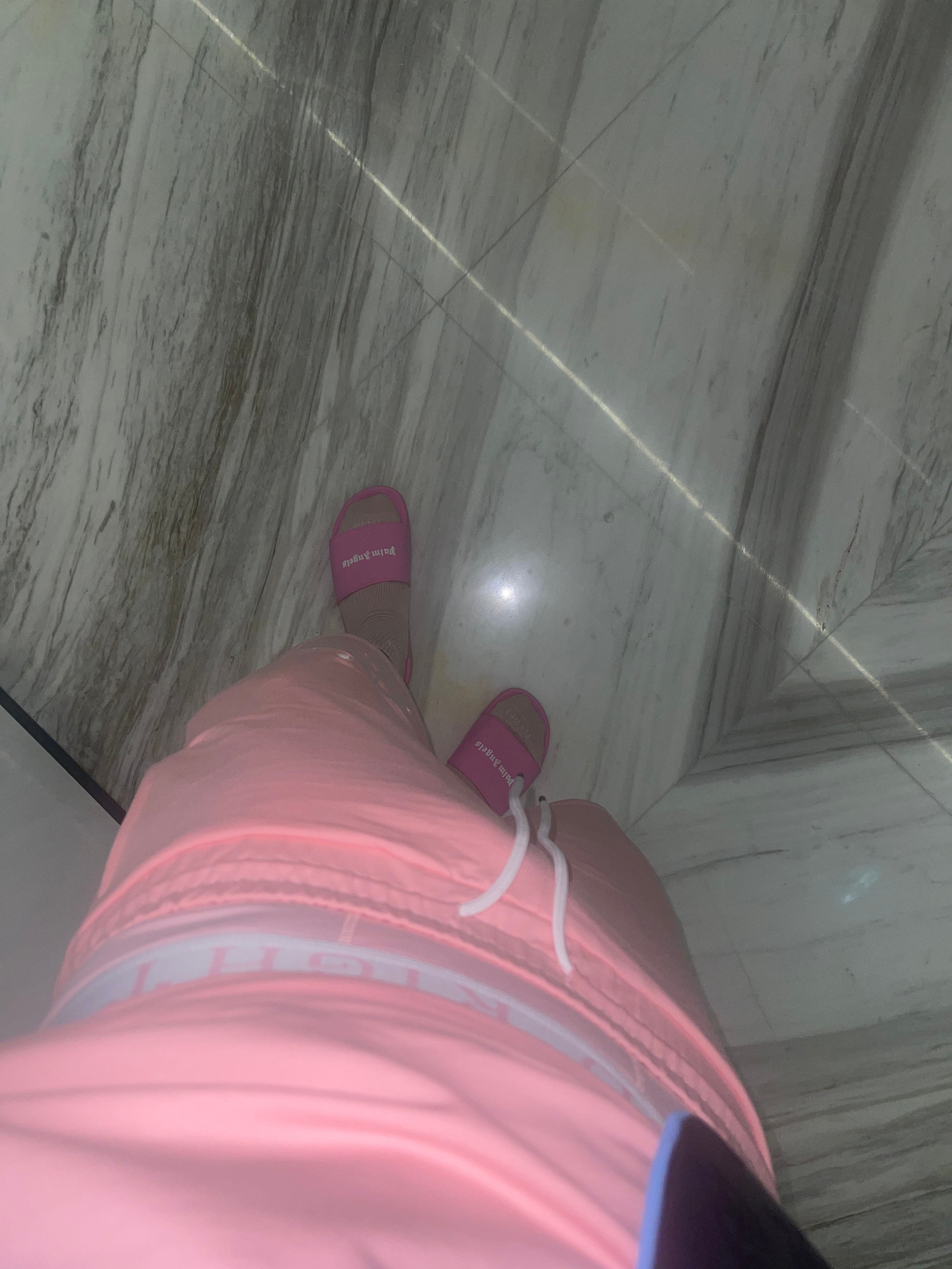 PR Heart Drip Baby Pink Embroidered Short Set