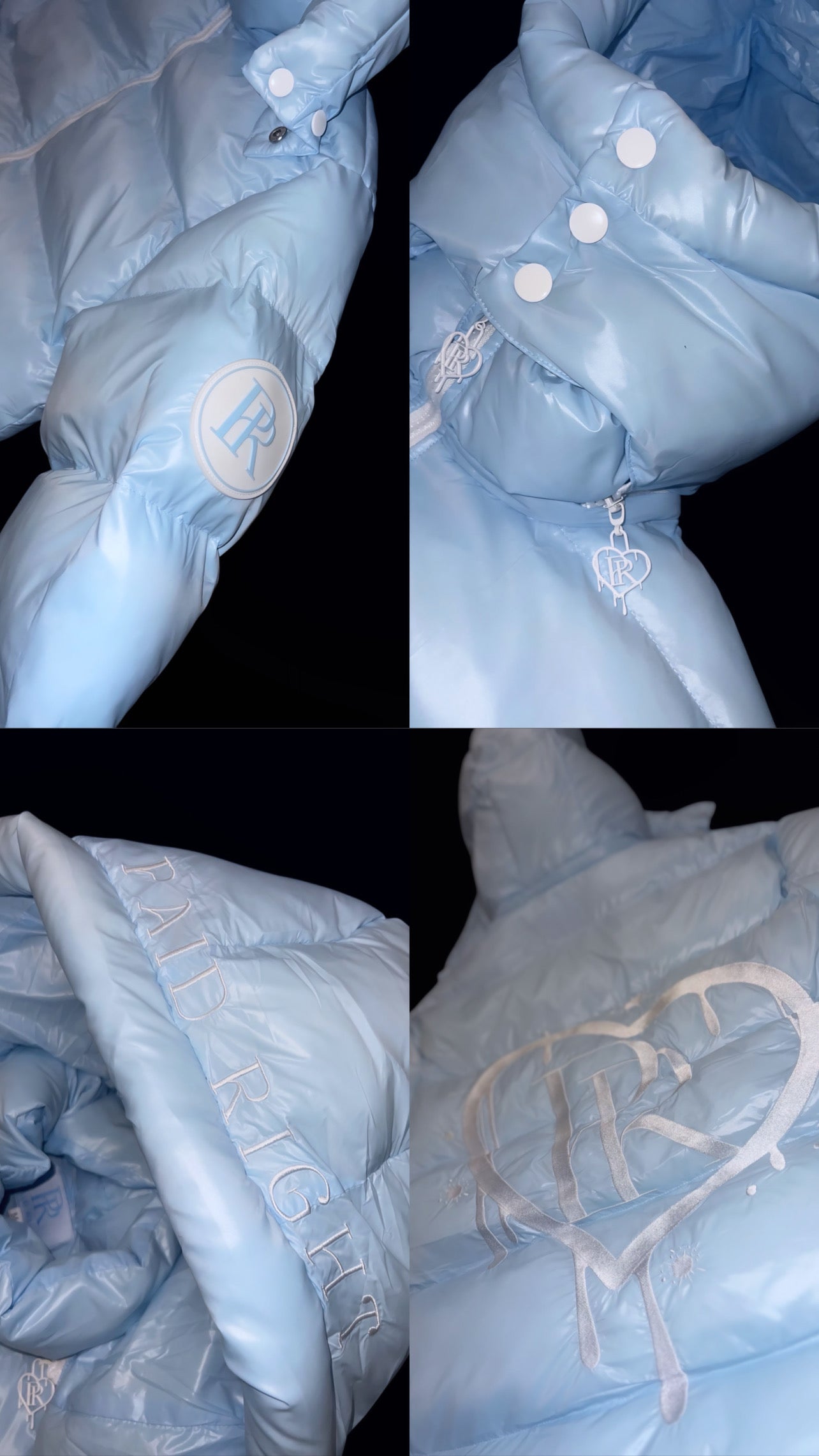 PR Badge Puffer Baby Blue x White