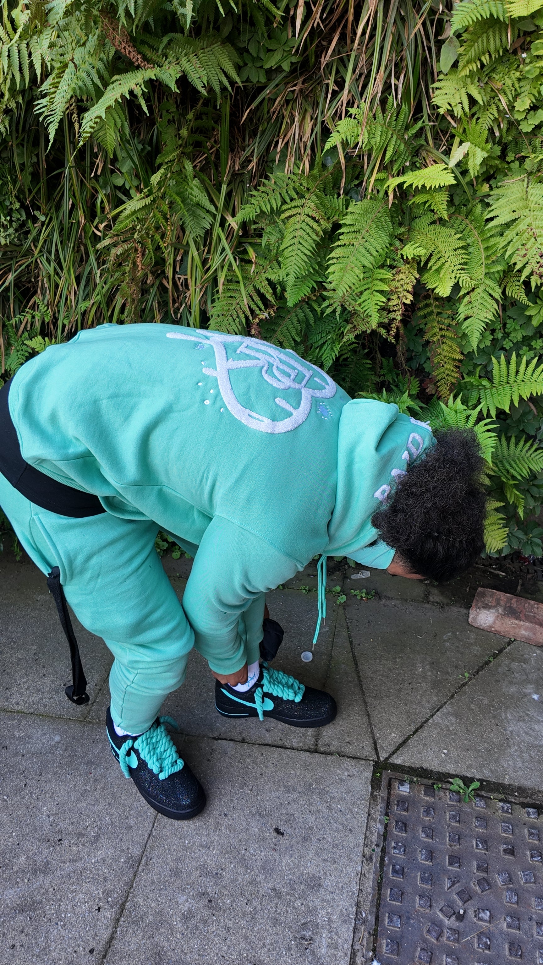 PR HD Tiffany Green Chenille Tracksuit Set