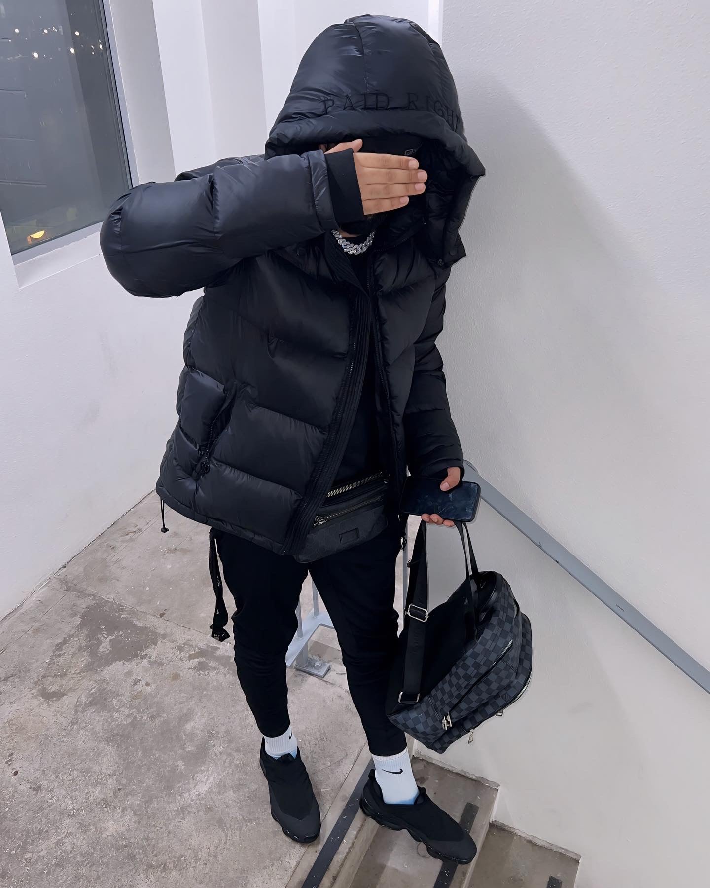 PR Badge Puffer Black x Black