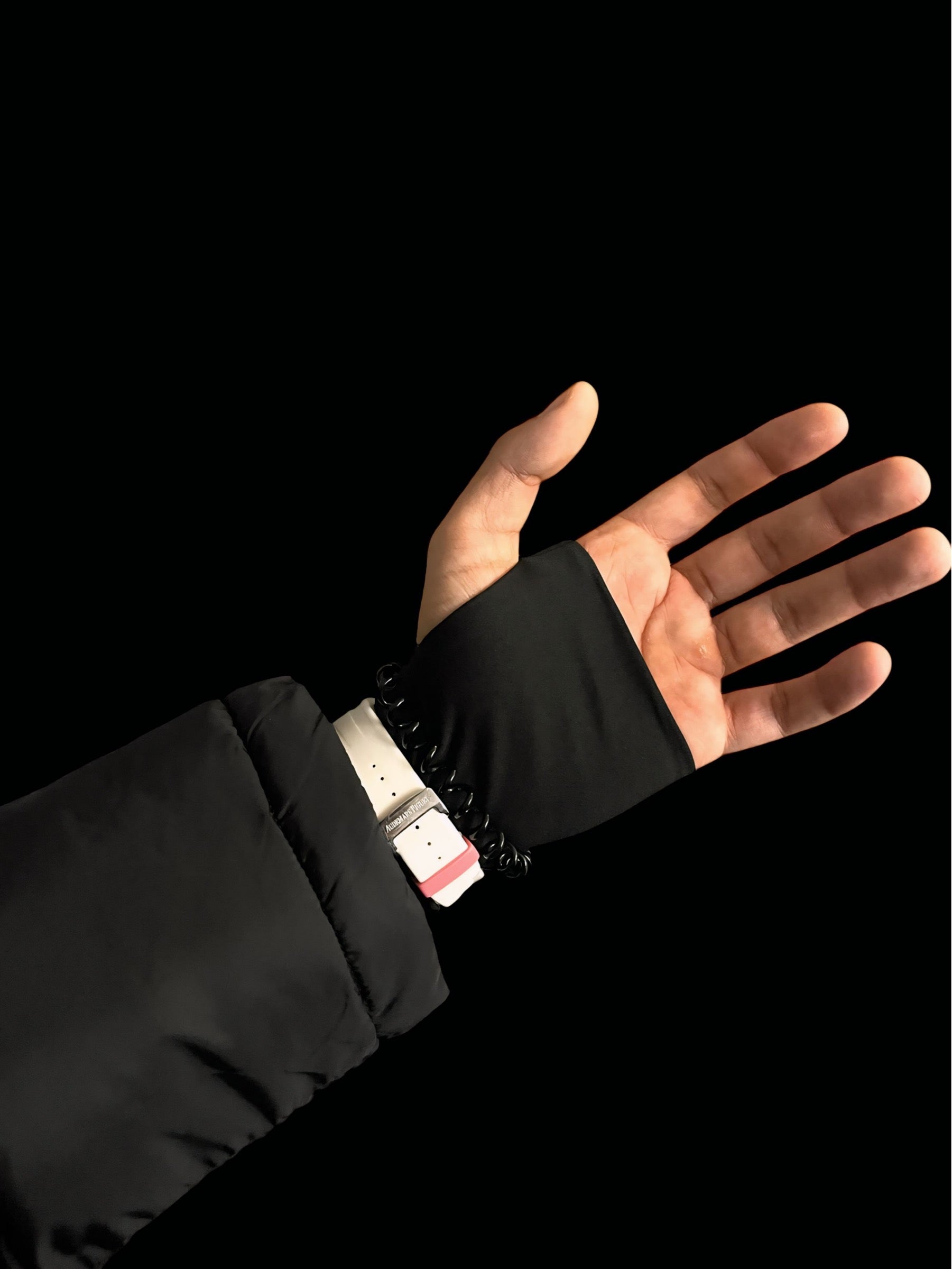 PR Longline Badge Puffer Black x Black