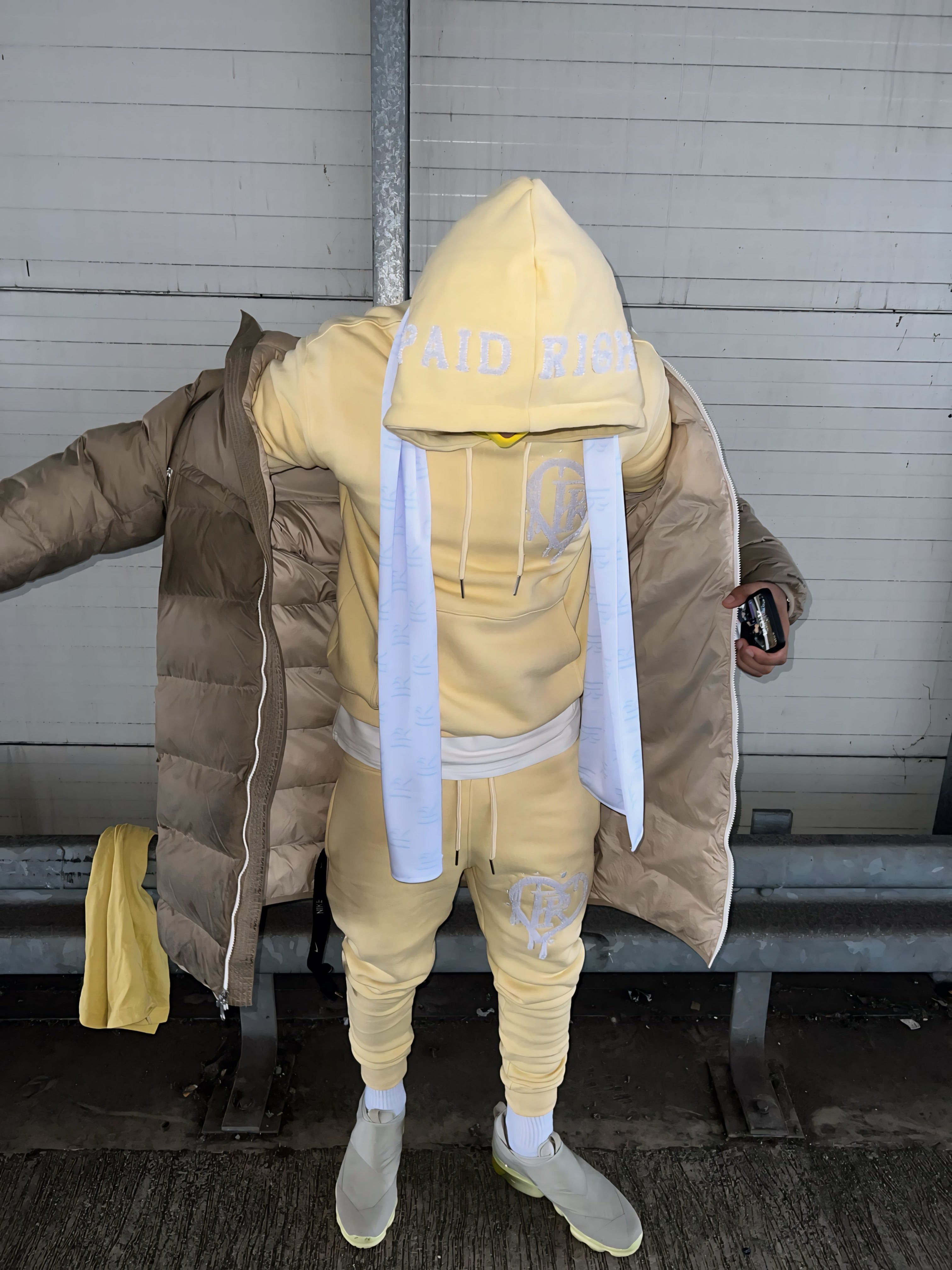 PR HD Stone Yellow Chenille Tracksuit Set