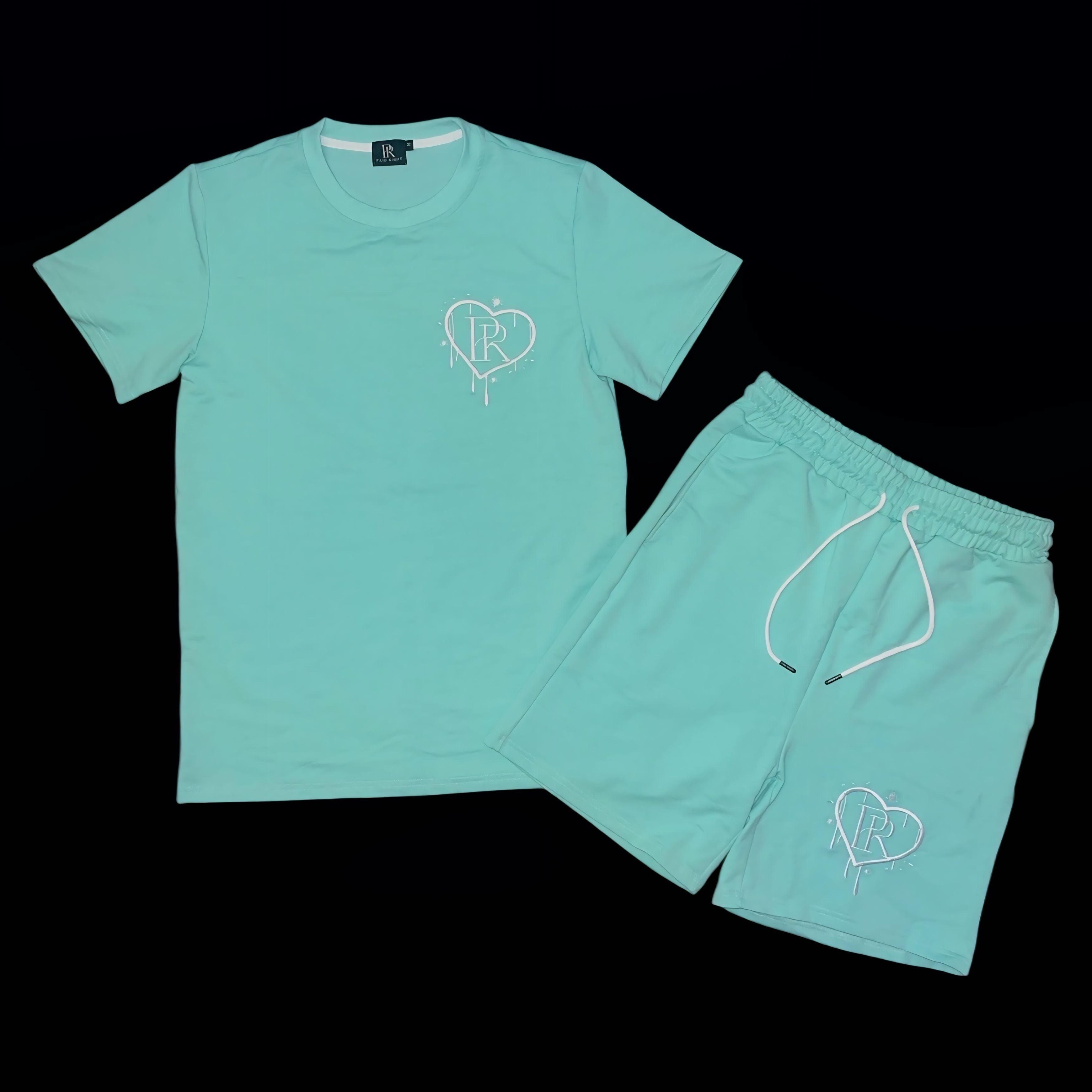 PR HD Tiffany Green Embroidered Short Set