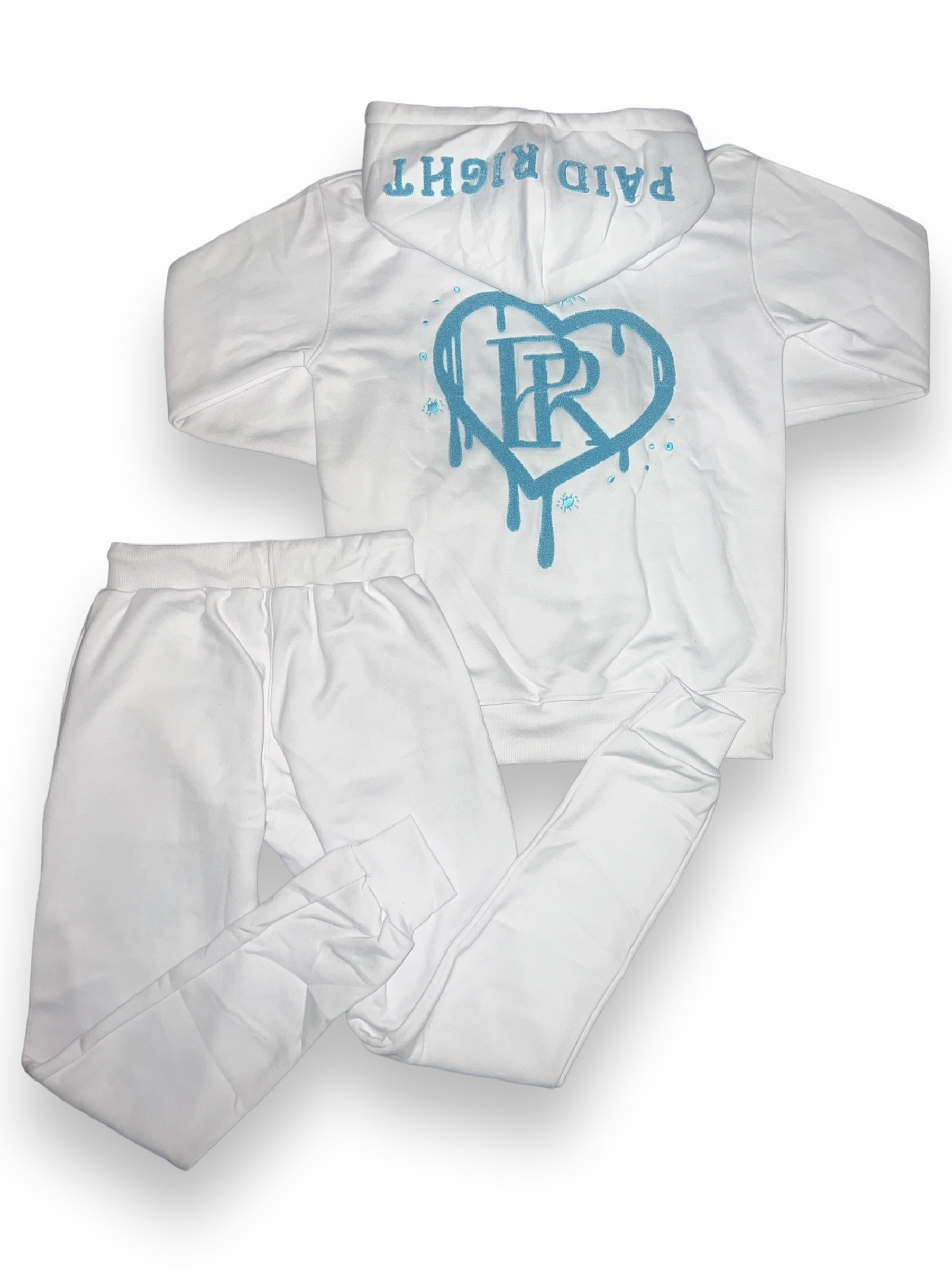 PR HD White Chenille Tracksuit Set