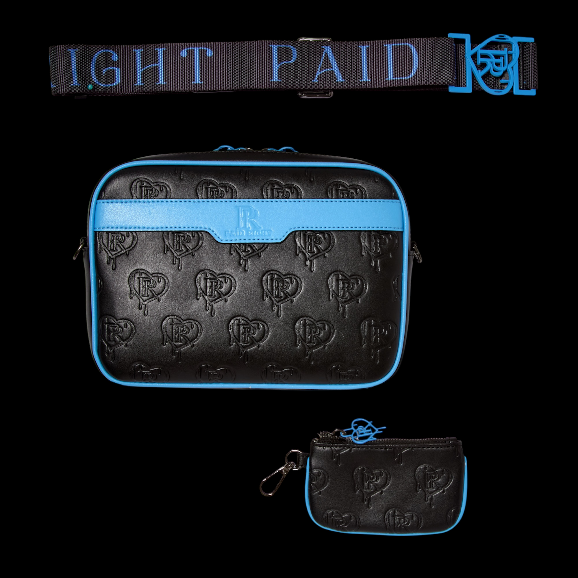 PR Messenger Bag - Black x Blue