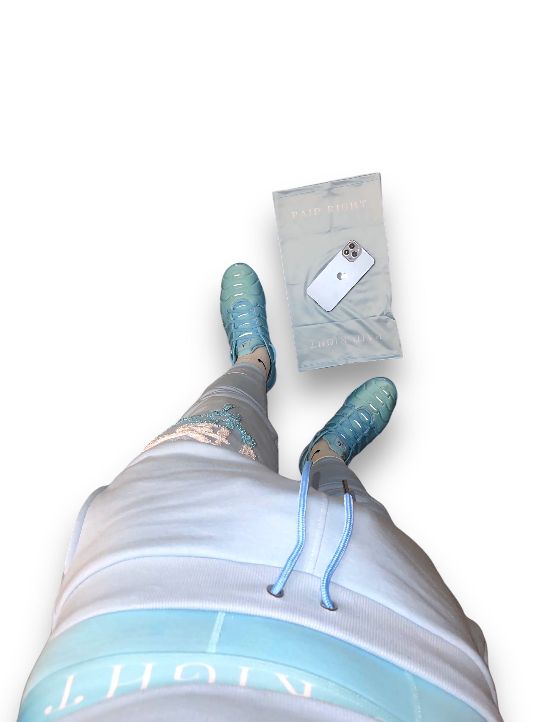 PR HD Sky Blue Chenille 2 Tone Tracksuit Set
