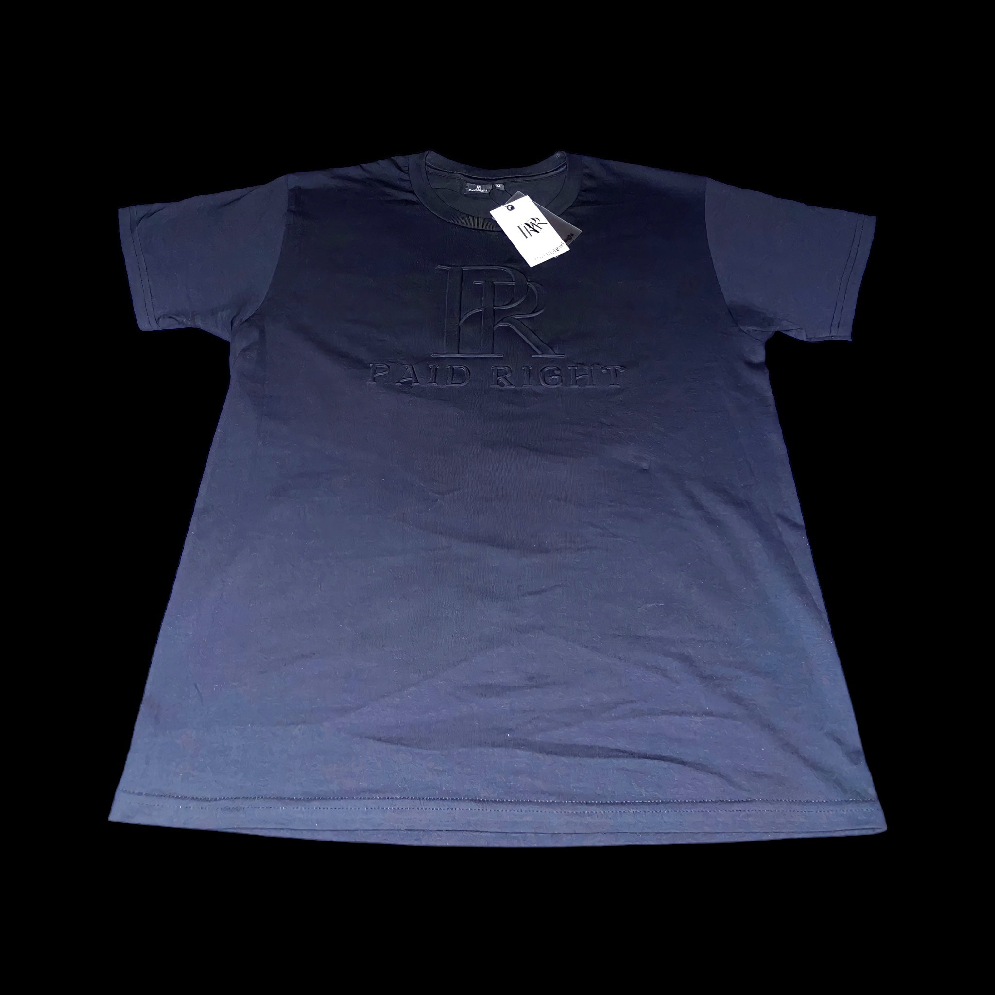 PR Paid Right Black Embossed Tee