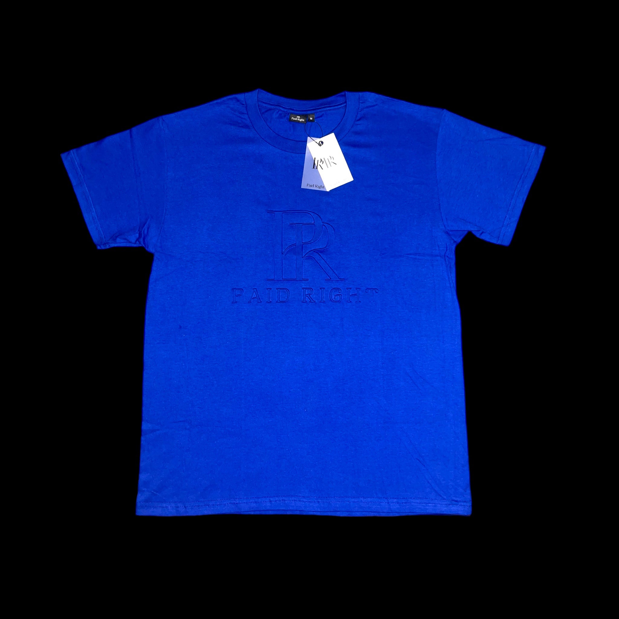 PR Paid Right Navy Embossed Tee