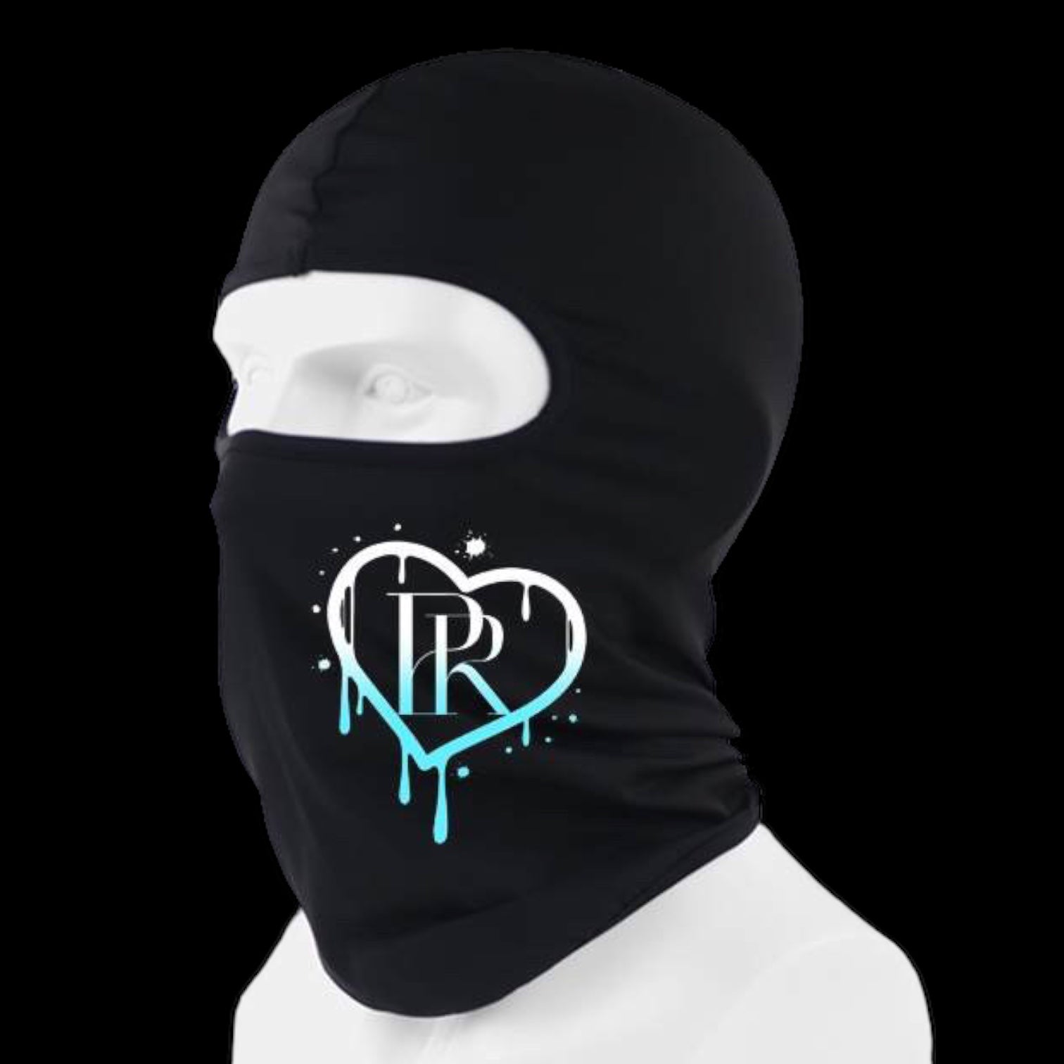 PR Heart Drip Balaclava - Black