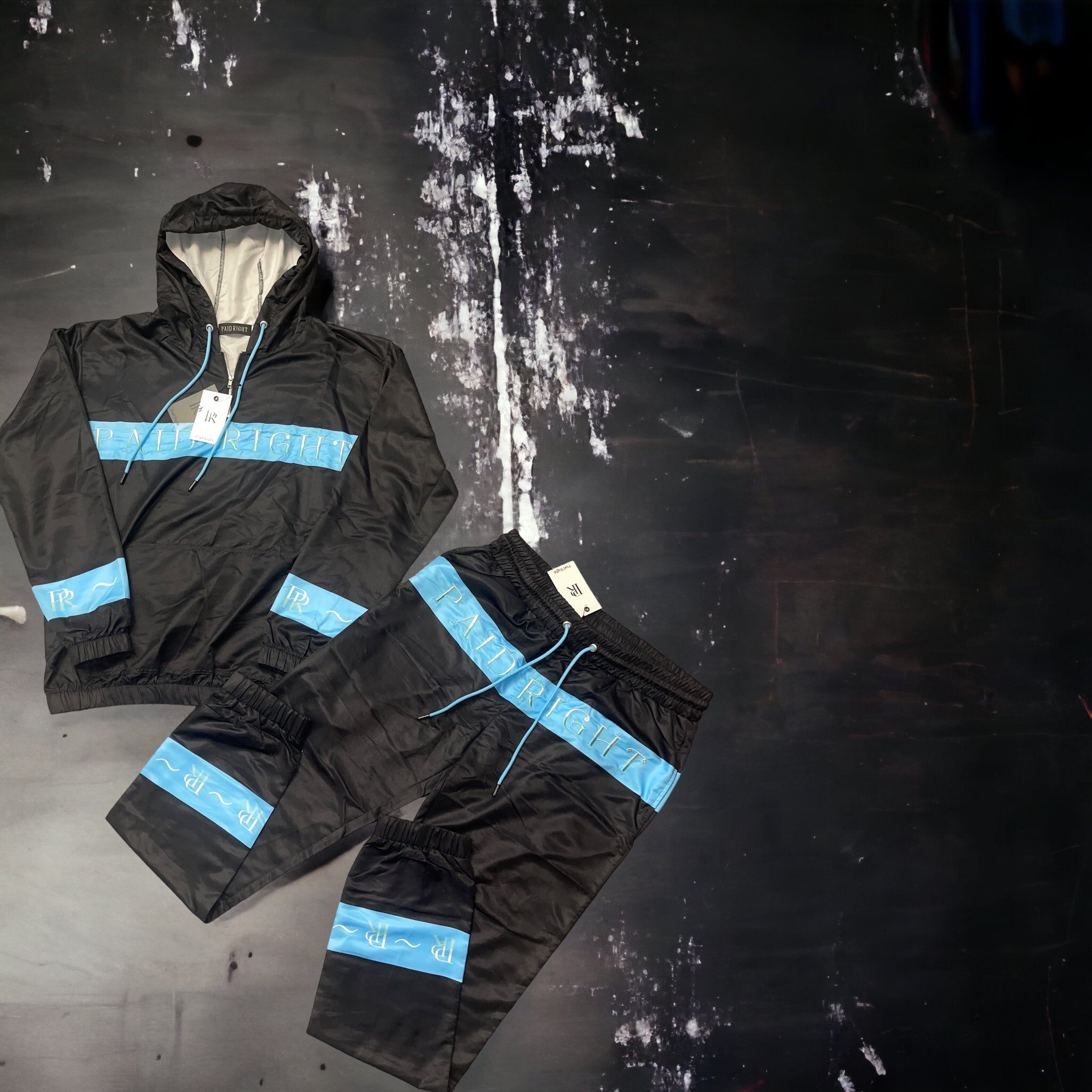 PR Embroidered Windbreaker - Black