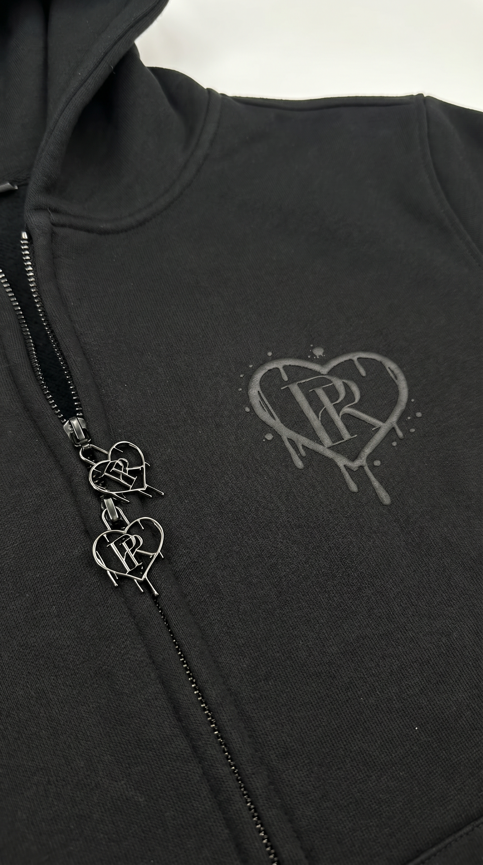PR HD Black on Black Zip Up Tracksuit
