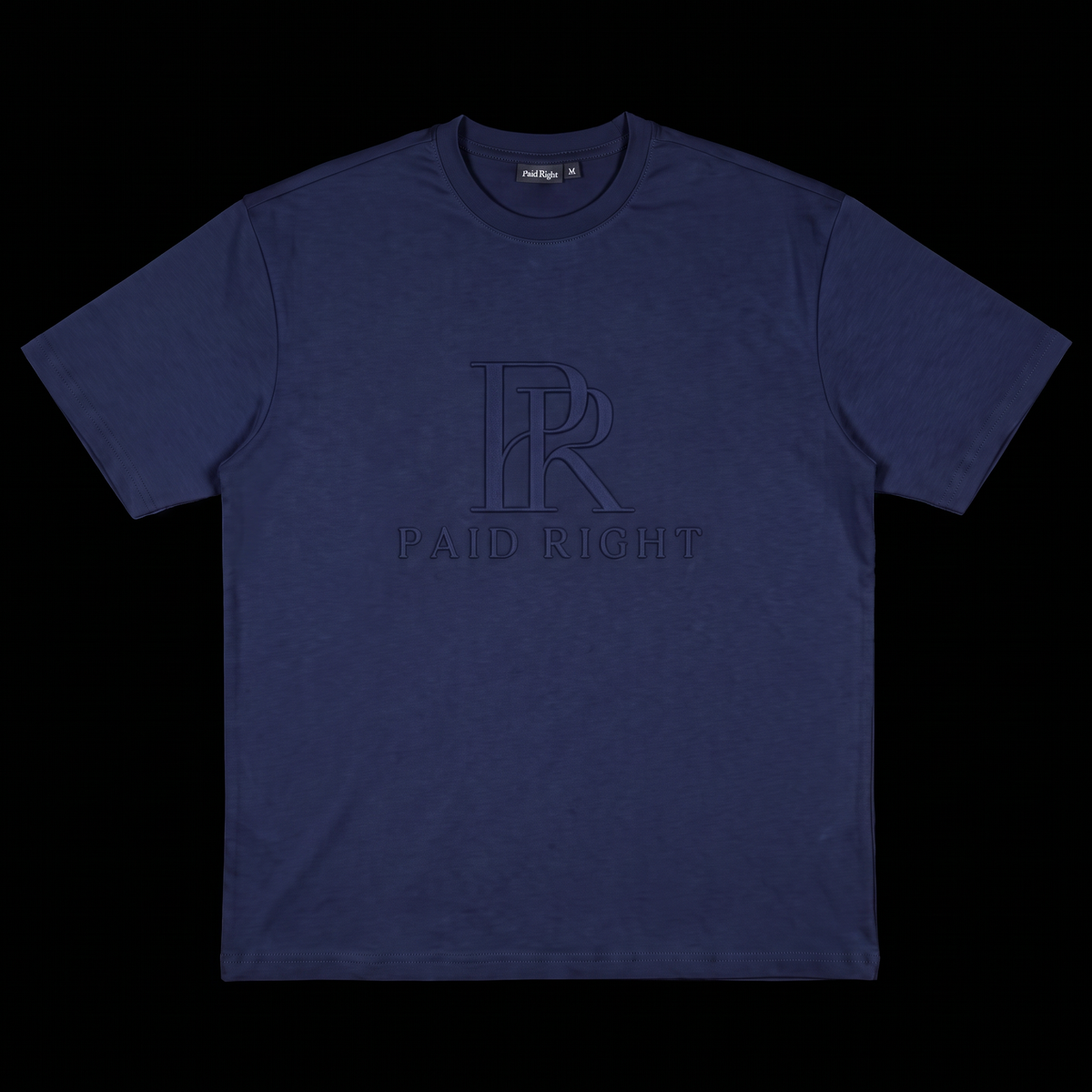 PR Paid Right Black Embossed Tee