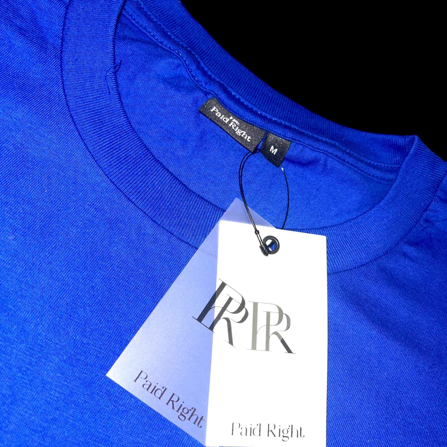 PR Paid Right Navy Embossed Tee